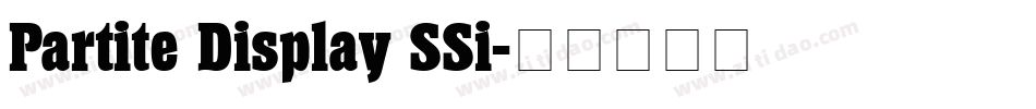 Partite Display SSi字体转换